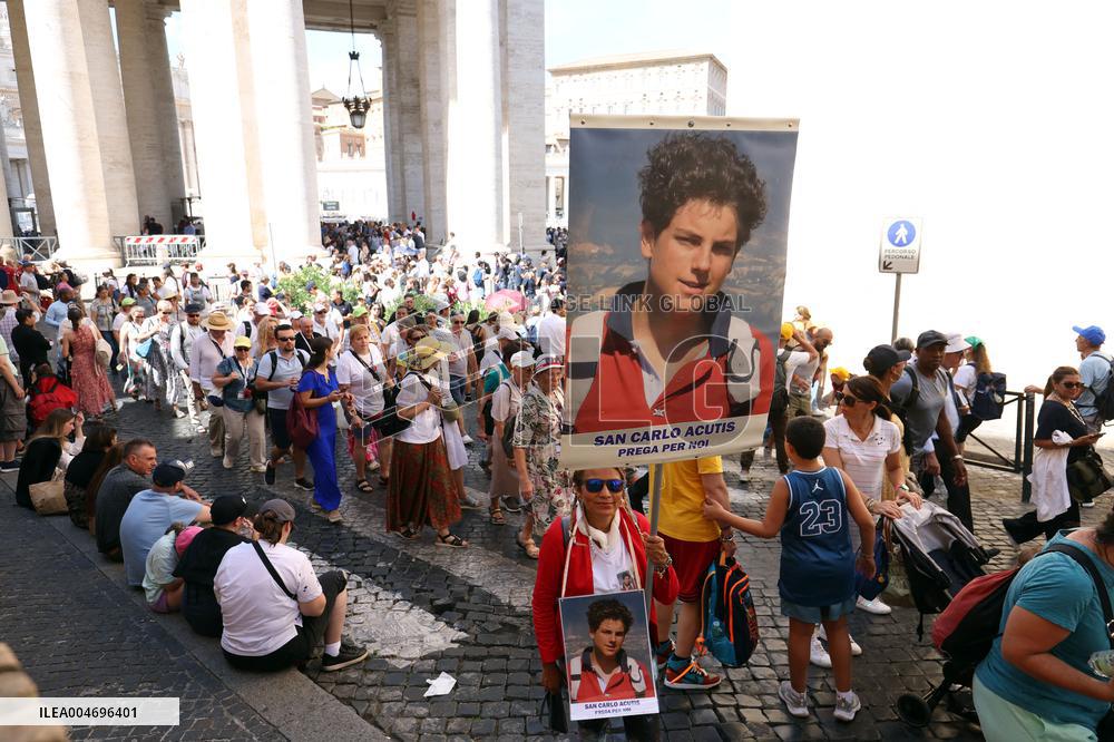Pope Leo XIV Leads Canonization Of Pier Giorgio Frassati And Carlo Acutis - Vatican City