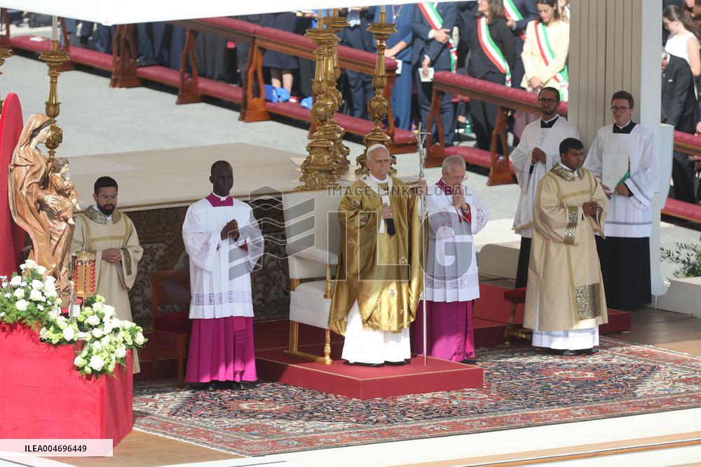 Pope Leo XIV Leads Canonization Of Pier Giorgio Frassati And Carlo Acutis - Vatican City