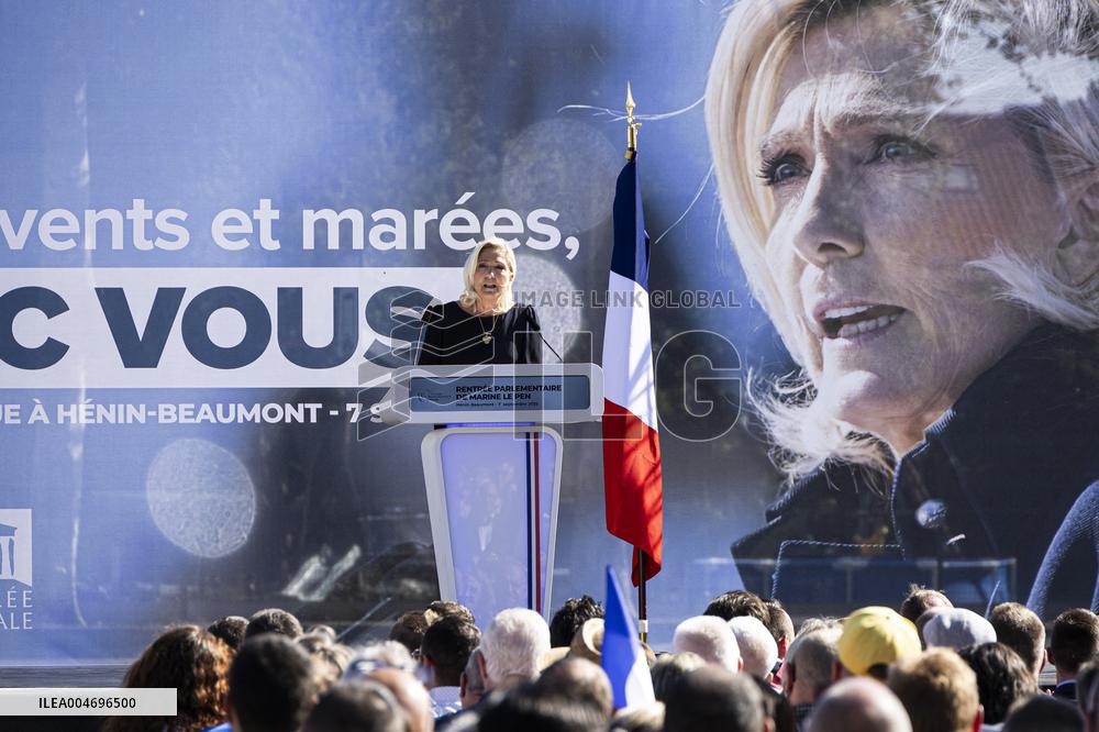 Marine Le Pen Starts Her Political Season - Henin-Beaumont