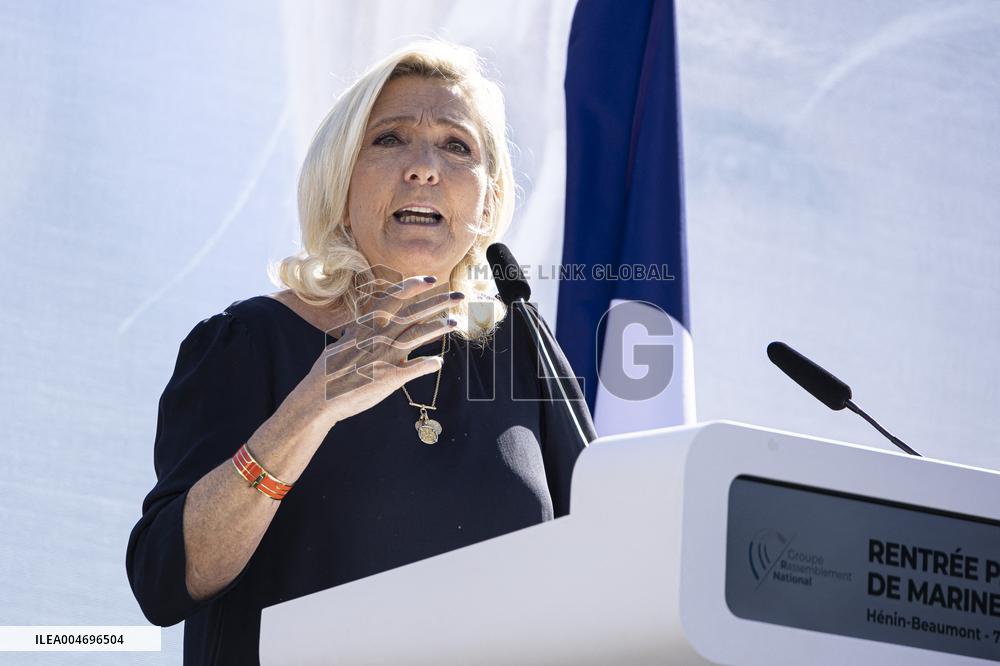 Marine Le Pen Starts Her Political Season - Henin-Beaumont