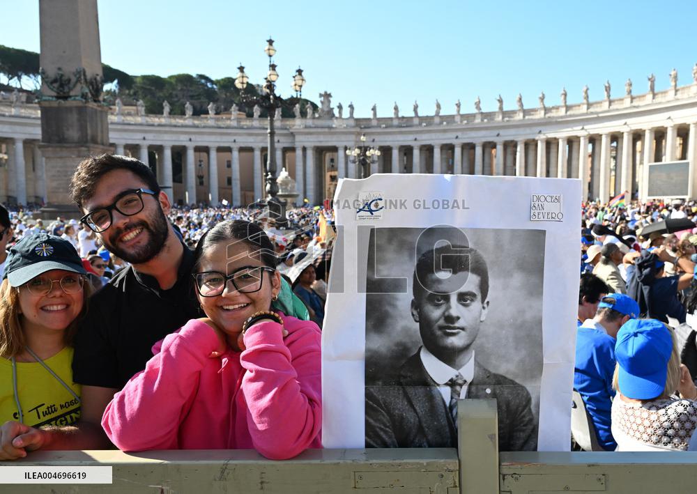 Pope Leo XIV Leads Canonization Of Pier Giorgio Frassati And Carlo Acutis - Vatican City