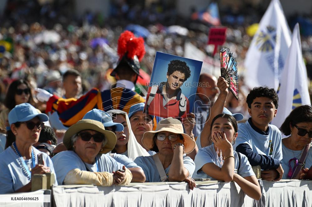 Pope Leo XIV Leads Canonization Of Pier Giorgio Frassati And Carlo Acutis - Vatican City