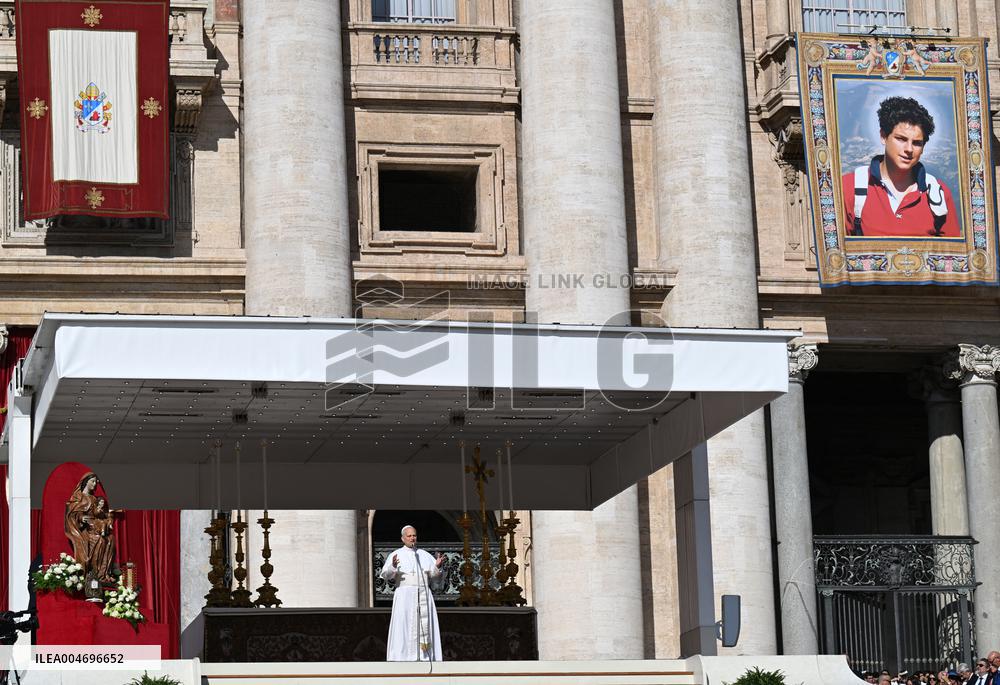 Pope Leo XIV Leads Canonization Of Pier Giorgio Frassati And Carlo Acutis - Vatican City