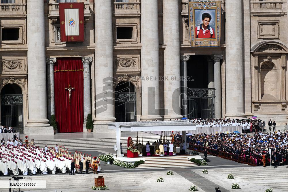 Pope Leo XIV Leads Canonization Of Pier Giorgio Frassati And Carlo Acutis - Vatican City