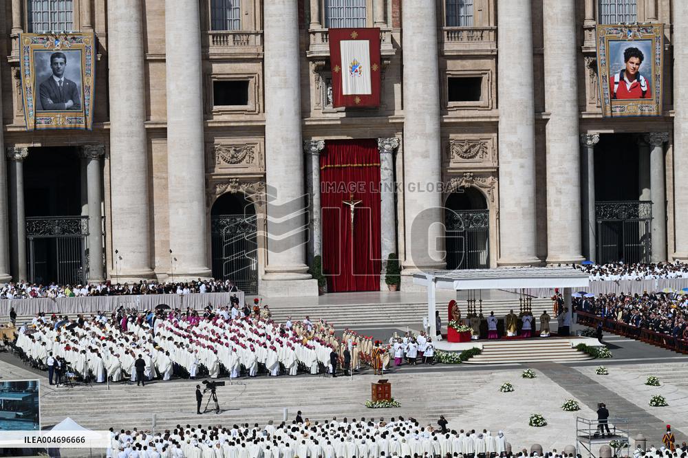 Pope Leo XIV Leads Canonization Of Pier Giorgio Frassati And Carlo Acutis - Vatican City