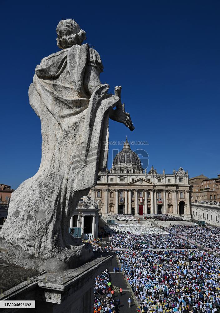 Pope Leo XIV Leads Canonization Of Pier Giorgio Frassati And Carlo Acutis - Vatican City