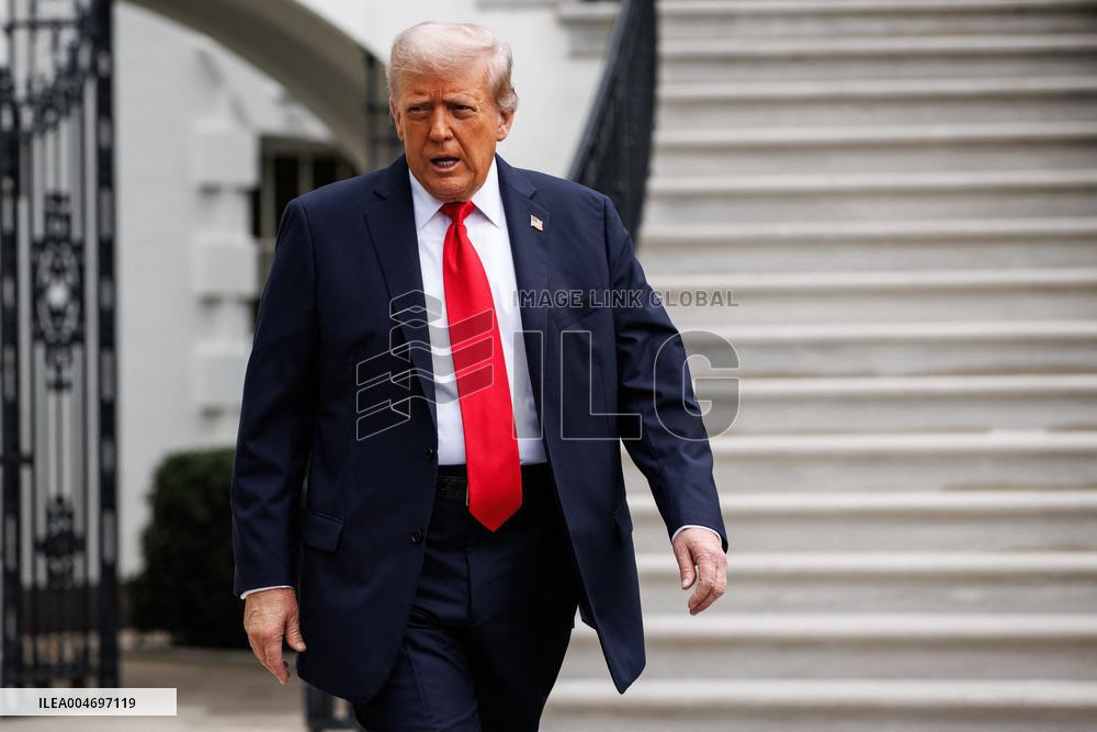 DC: President Trump Departs White House for U.S. Open Tennis Championships in New York