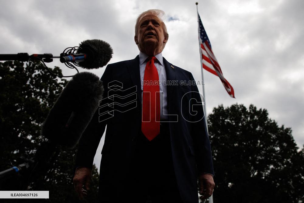DC: President Trump Departs White House for U.S. Open Tennis Championships in New York