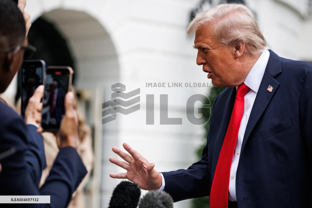 DC: President Trump Departs White House for U.S. Open Tennis Championships in New York