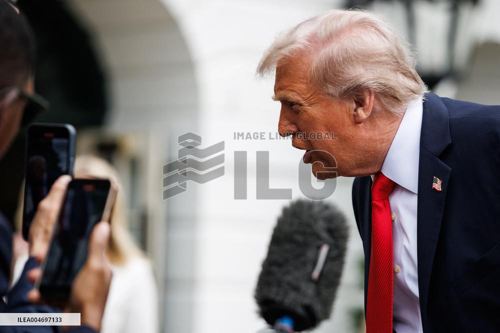 DC: President Trump Departs White House for U.S. Open Tennis Championships in New York