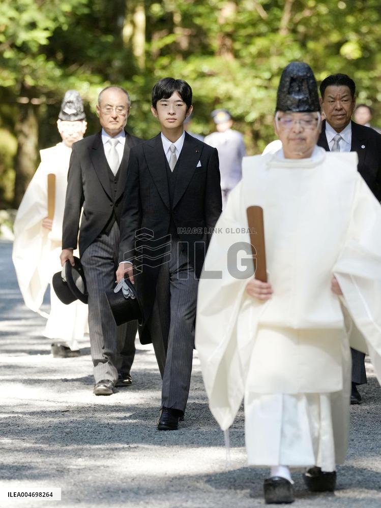 Japan Prince Hisahito in Ise