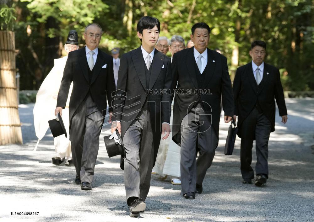 Japan Prince Hisahito in Ise
