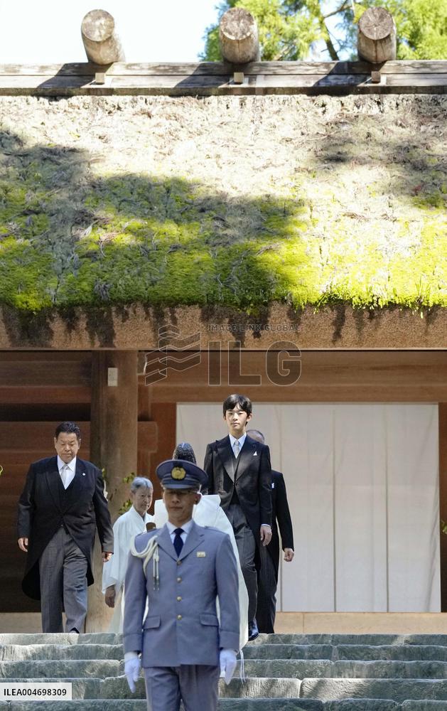 Japan Prince Hisahito in Ise
