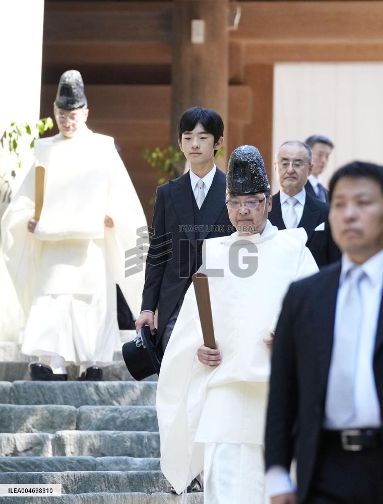 Japan Prince Hisahito in Ise