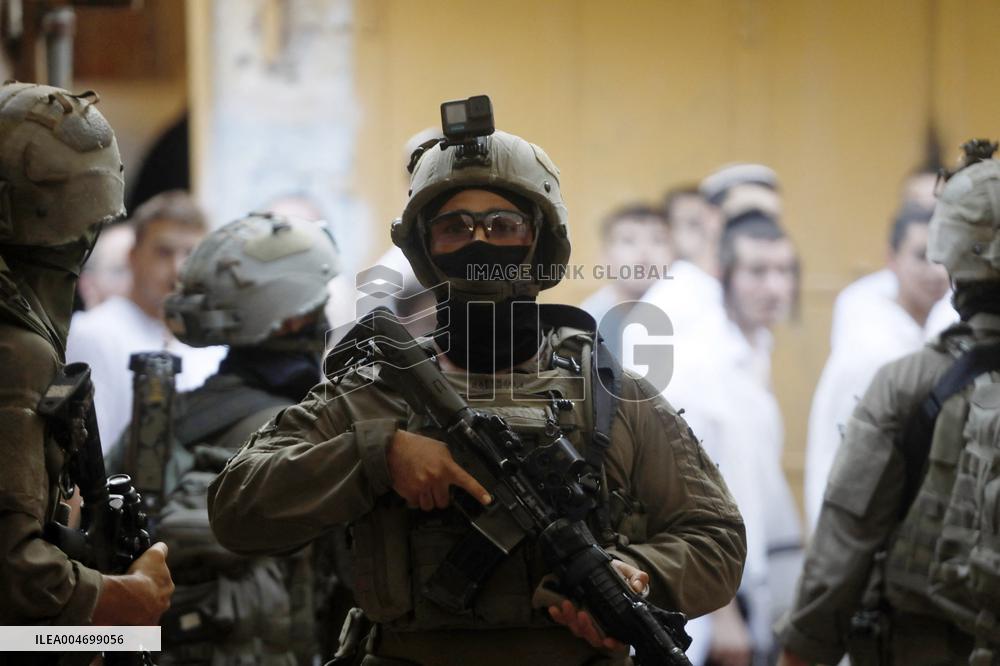 Israeli Settlers Visit a Community Mostly Inhabited by Palestinians - Hebron