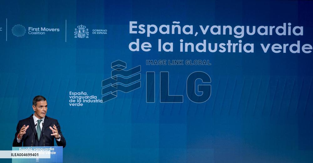 Pedro Sanchez Closes The Event 'Spain, Vanguard Of The Green Industry' - Madrid