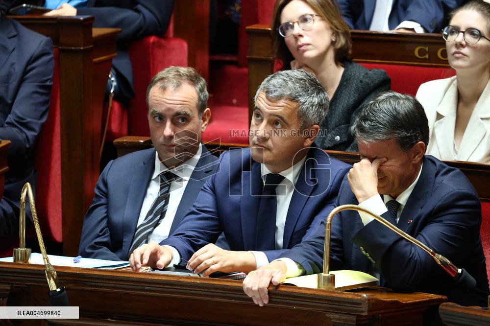 PM Bayrou general policy statement at the National Assembly - Paris