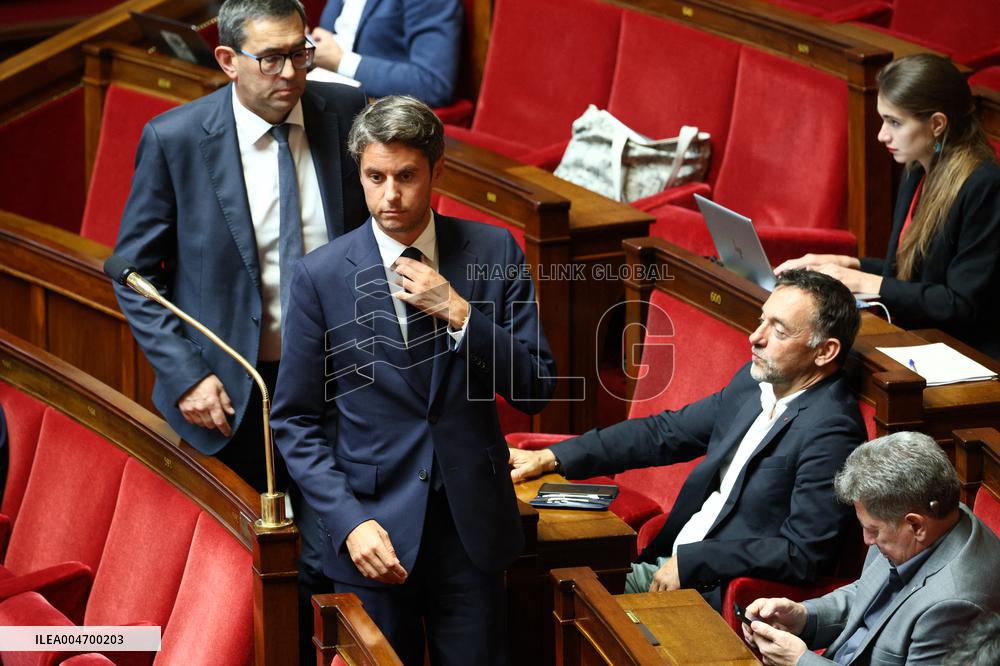 PM Bayrou general policy statement at the National Assembly - Paris