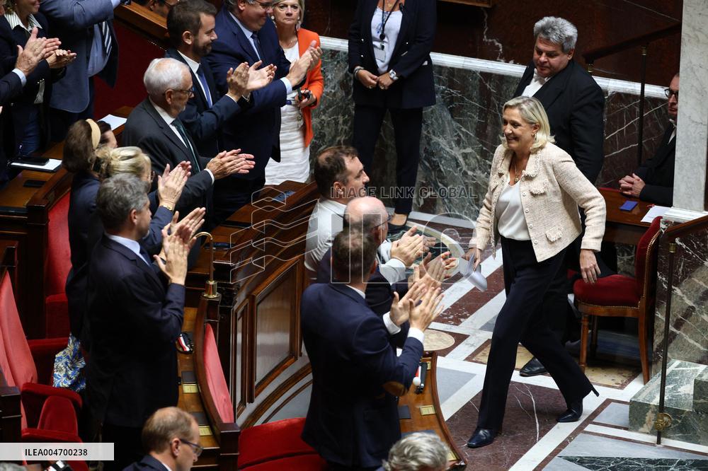 PM Bayrou general policy statement at the National Assembly - Paris