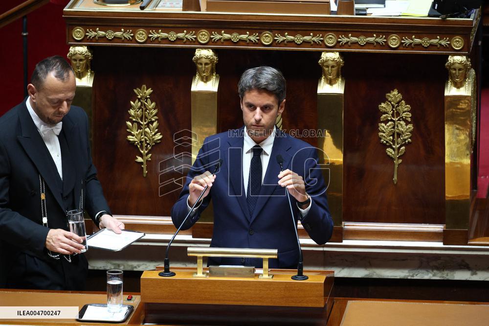 PM Bayrou general policy statement at the National Assembly - Paris
