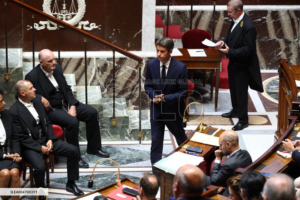 PM Bayrou general policy statement at the National Assembly - Paris