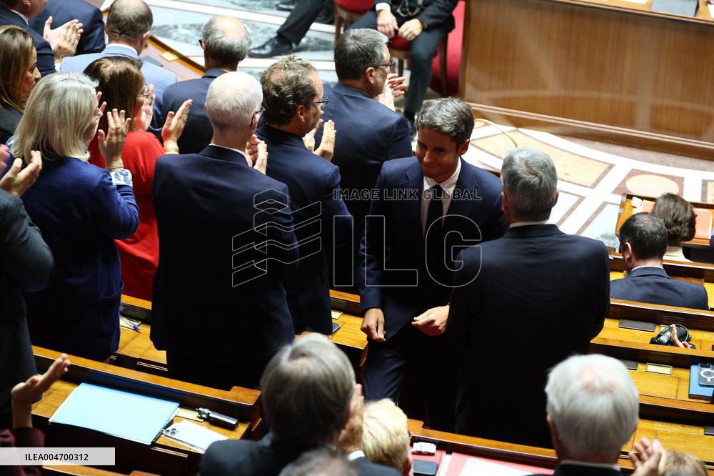 PM Bayrou general policy statement at the National Assembly - Paris