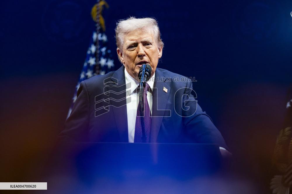 President Trump speaks at the religious liberty commission at DC’s Museum of the Bible