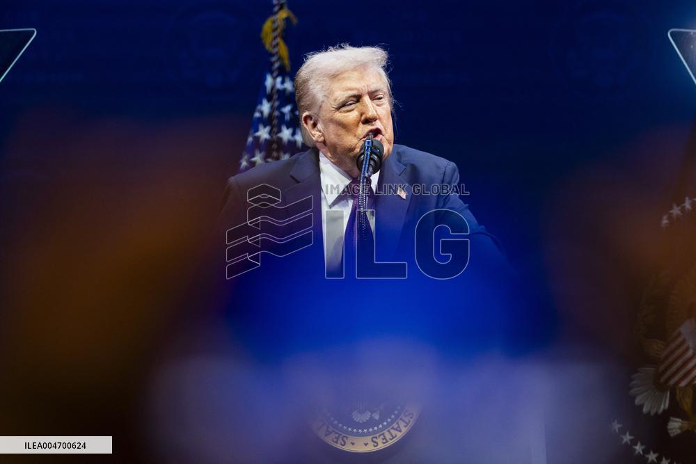 President Trump speaks at the religious liberty commission at DC’s Museum of the Bible