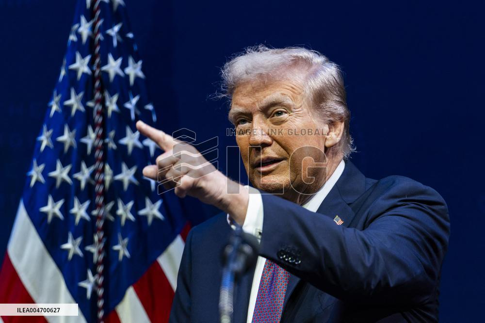 President Trump speaks at the religious liberty commission at DC’s Museum of the Bible