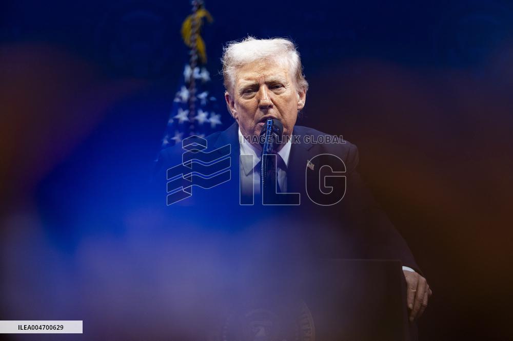 President Trump speaks at the religious liberty commission at DC’s Museum of the Bible