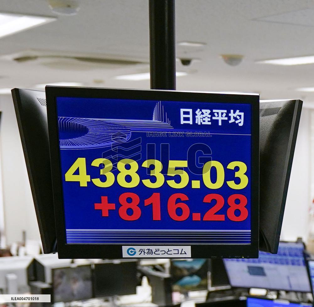 Nikkei stock index surges