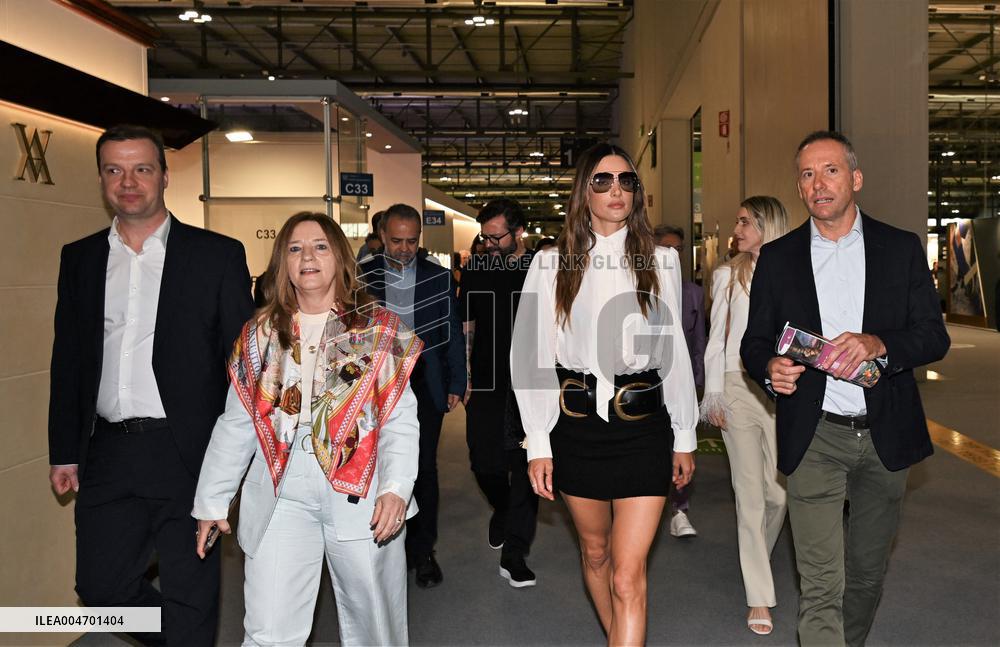 Alessandra Ambrosio visits MICAM - Milan