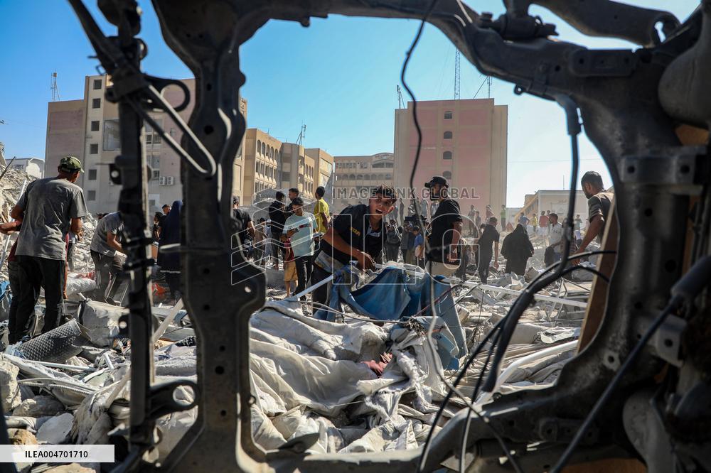 sraeli Forces Intensified Airstrikes On Gaza City - Palestine