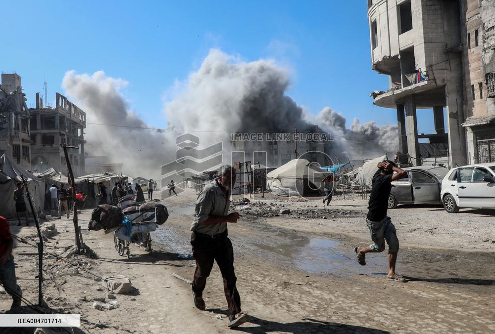 sraeli Forces Intensified Airstrikes On Gaza City - Palestine