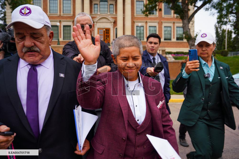 The so-called Queen of Canada Romana Didulo In Court In Swift Current - Canada