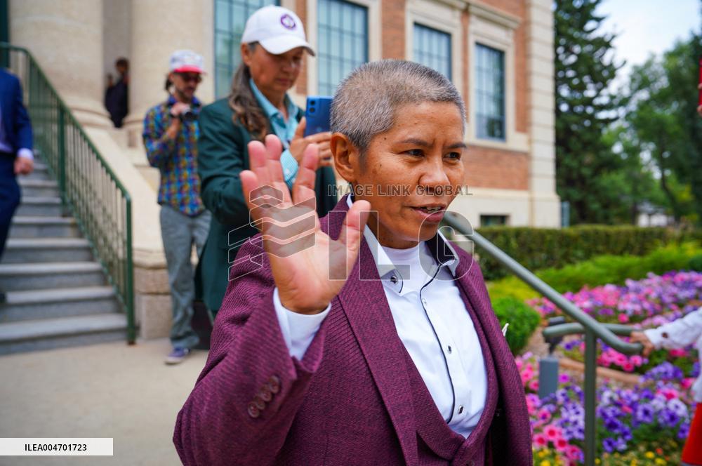 The so-called Queen of Canada Romana Didulo In Court In Swift Current - Canada