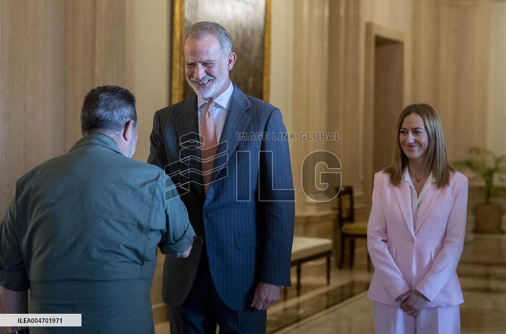 King Felipe VI At Royal Audience - Madrid