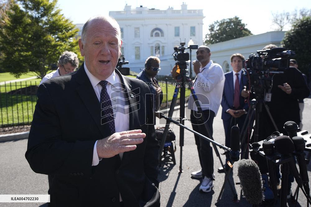 Tom Homan speaks with reporters - Washington