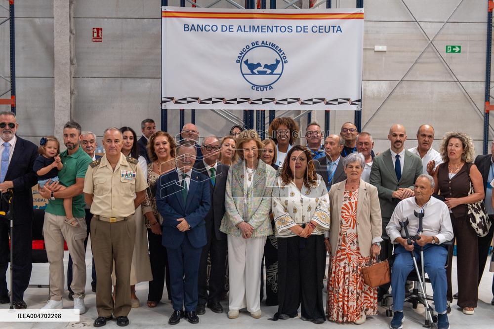Queen Sofia Visits the Food Bank Association of Ceuta - Spain