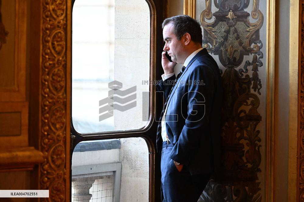 French Minister for the Armed Forces Sebastien Lecornu at the Senate - Paris