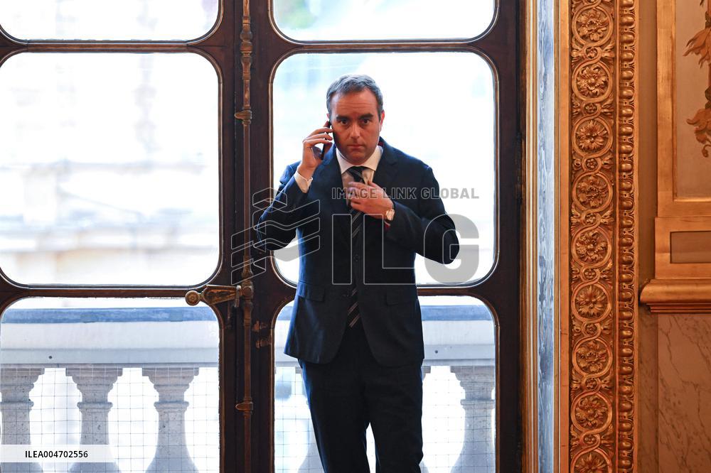 French Minister for the Armed Forces Sebastien Lecornu at the Senate - Paris