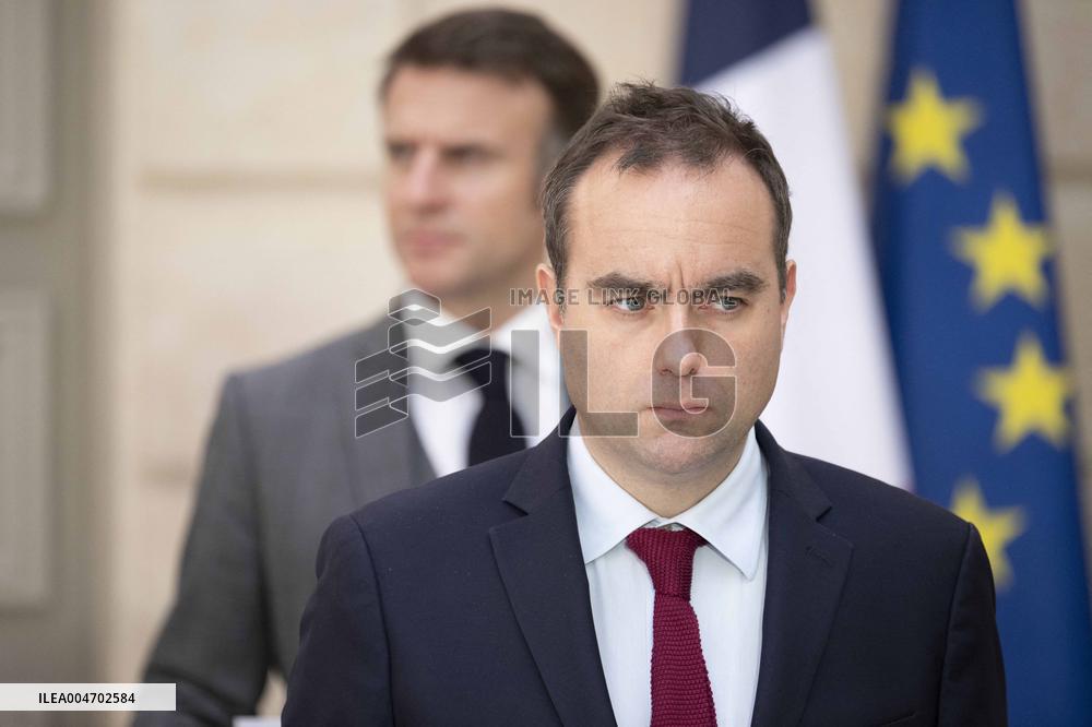 President Macron And Moldova's President Sandu Press Conference - Paris