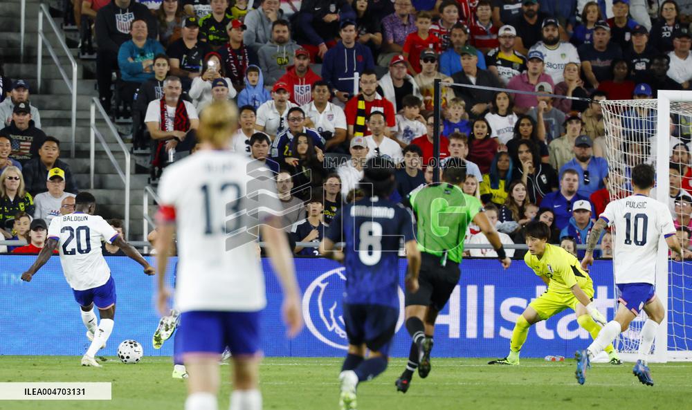 Football: Friendly between Japan and U.S.