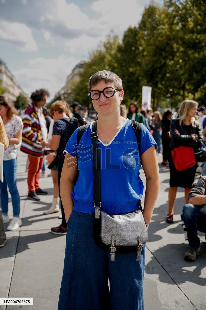 Demonstration by the Mothers in Revolt Movement - Paris