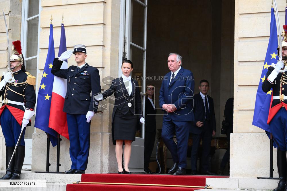 Handover Ceremony At Hotel de Matignon - Paris