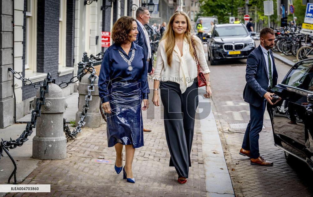 Princess Amalia Visits Amsterdam City Council - Netherlands