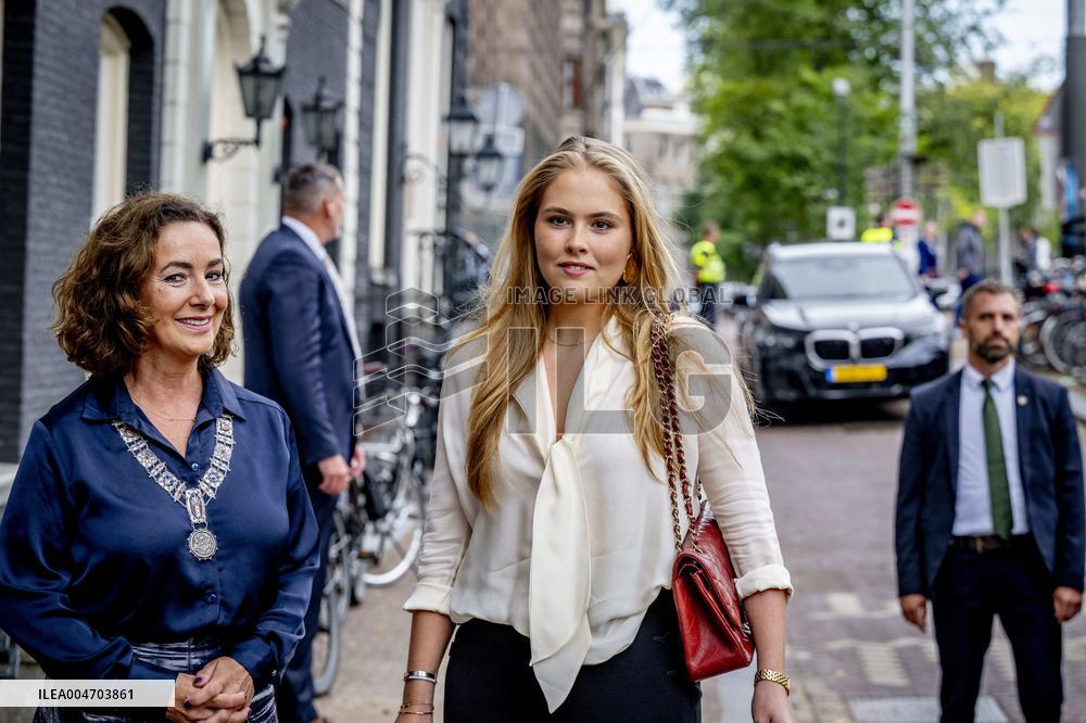 Princess Amalia Visits Amsterdam City Council - Netherlands
