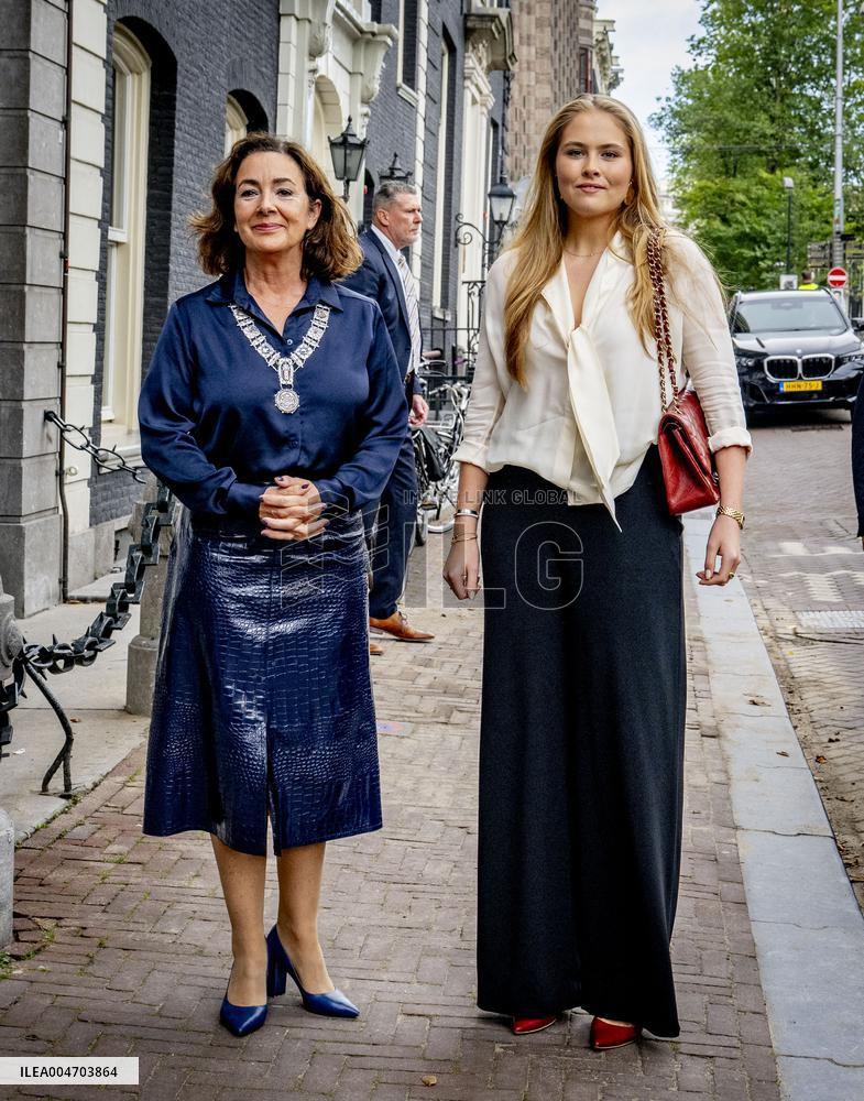 Princess Amalia Visits Amsterdam City Council - Netherlands