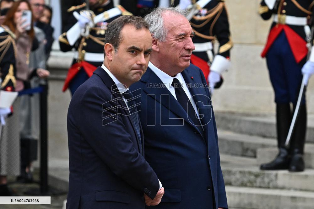 Handover Ceremony At Hotel de Matignon in Paris FA