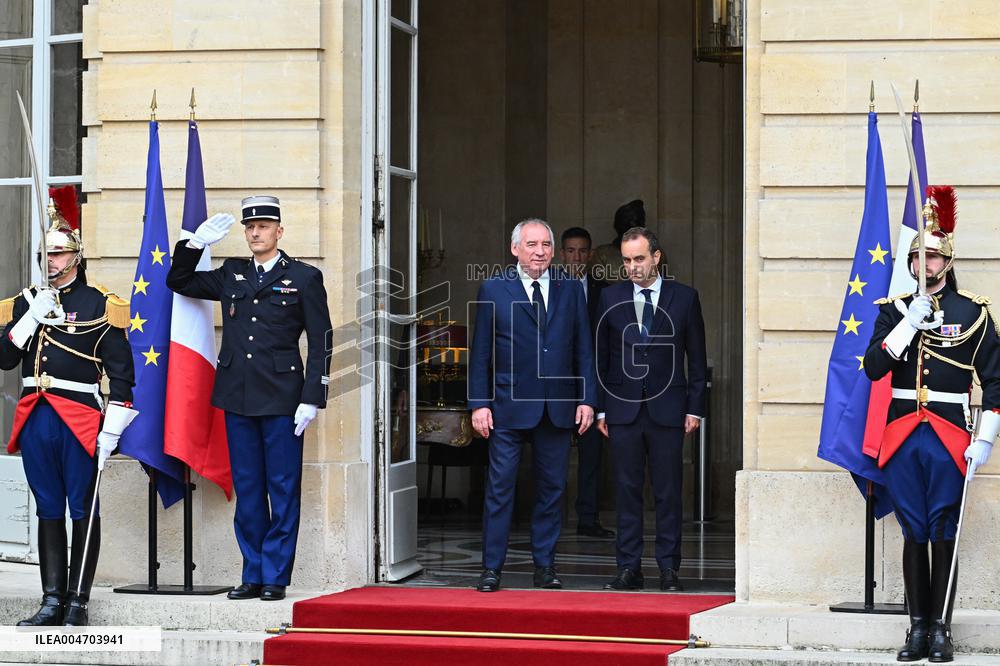 Handover Ceremony At Hotel de Matignon in Paris FA